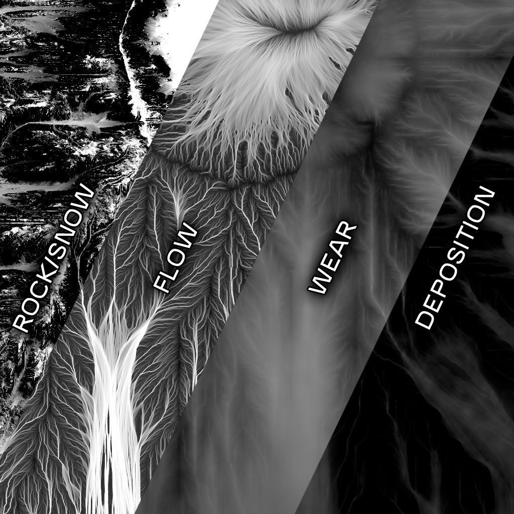 Snow-covered Volcano Low-poly 3D model_10