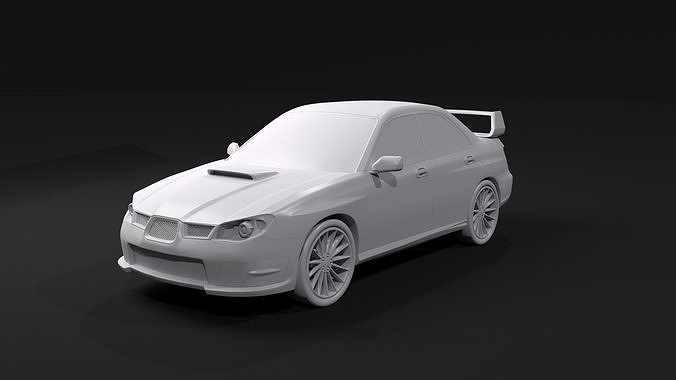 Subaru Impreza 2007 Printable car 3D print model