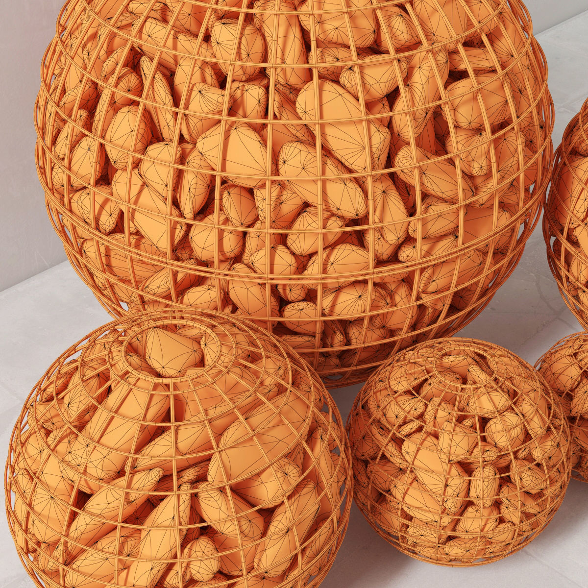 Gabion sphere form 3D model_5