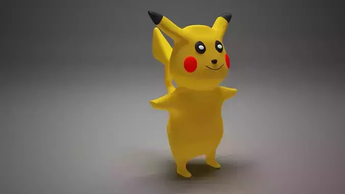 pikachu Low-poly 3D model
