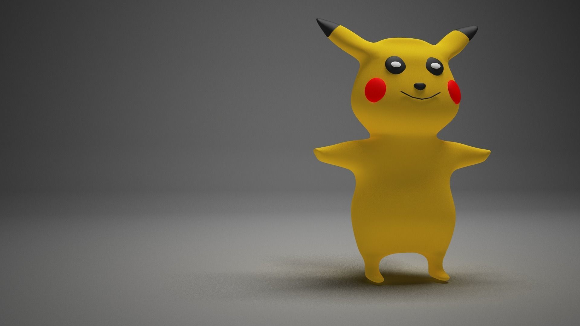 pikachu Low-poly 3D model_2