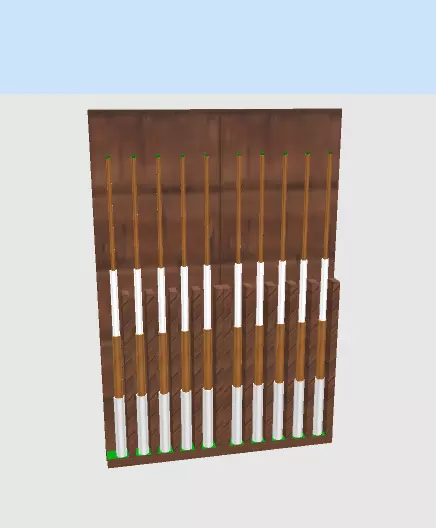 Pool Cue Rack Free 3D model