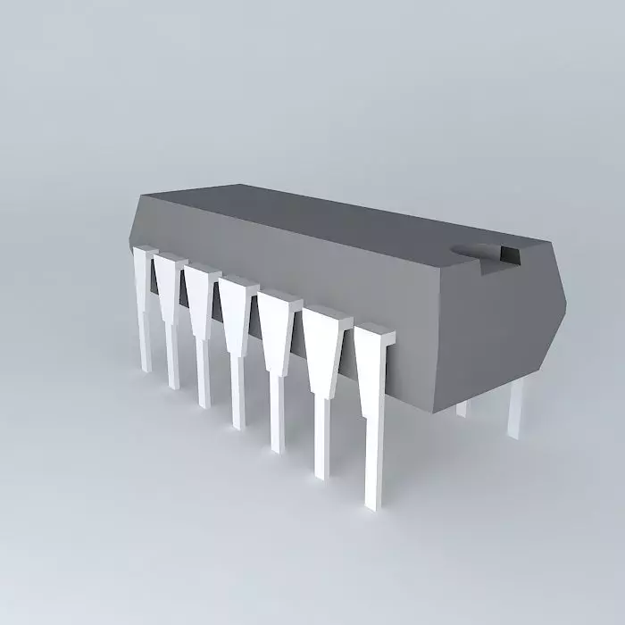 IC DIL 14 Free 3D model_0