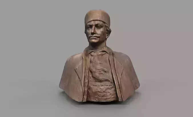 Male Bust Statue Low-poly 3D model Male Bust Statue Low-poly 3D model