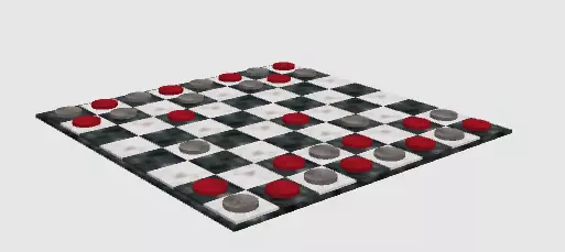 Checkers - game Free 3D model_0