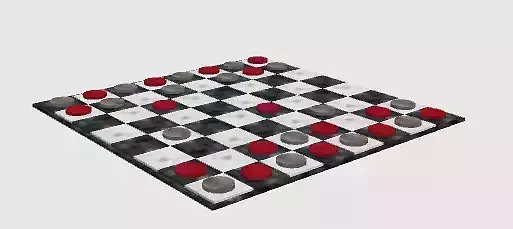 Checkers - game Free 3D model