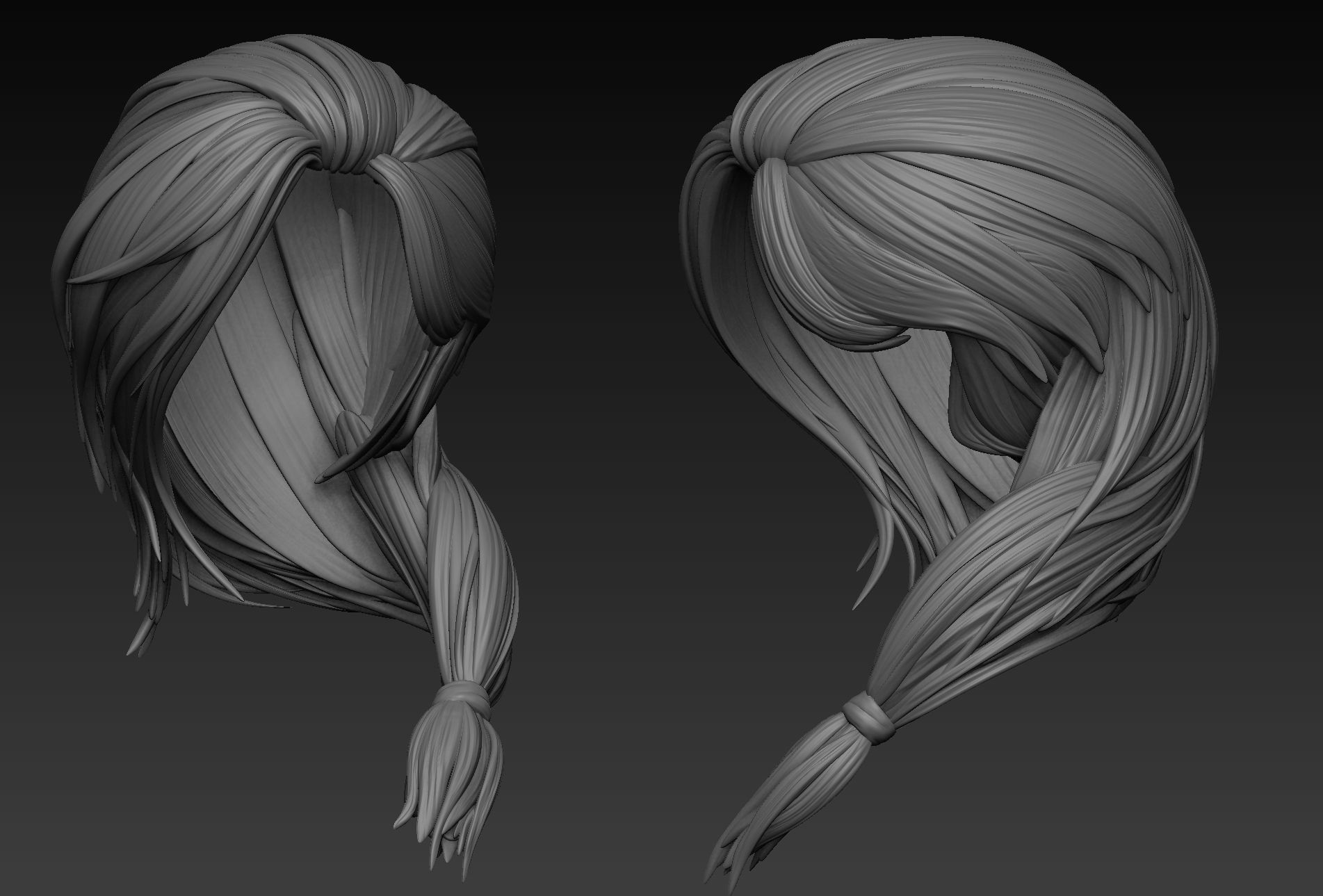 Hair 16 3D model_9