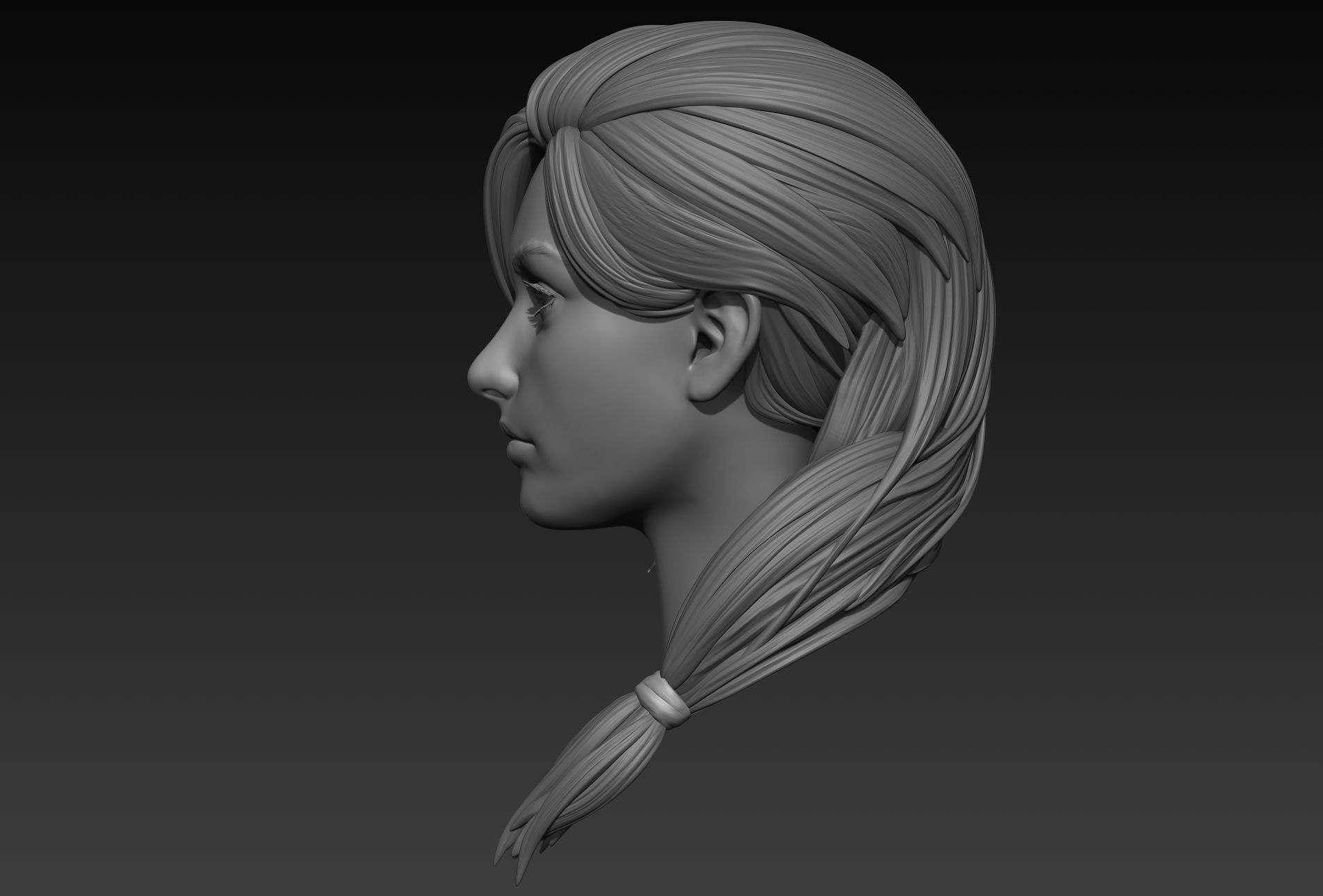 Hair 16 3D model_1