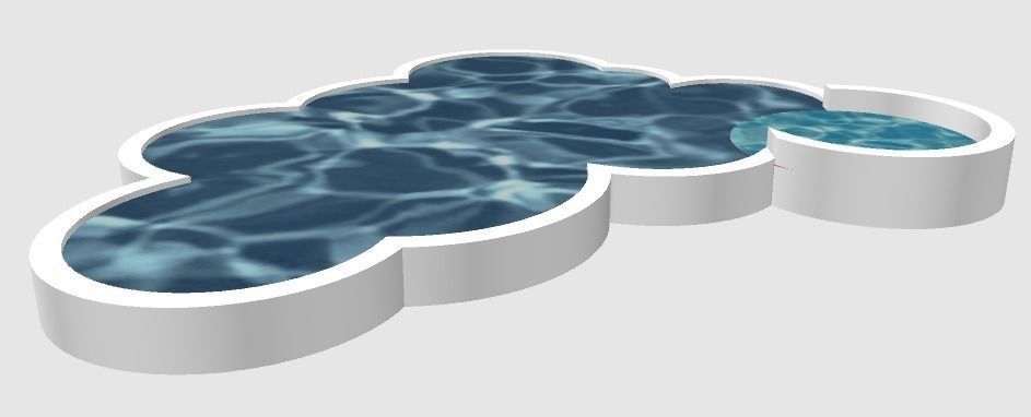 Freeform Pool Free 3D model_2