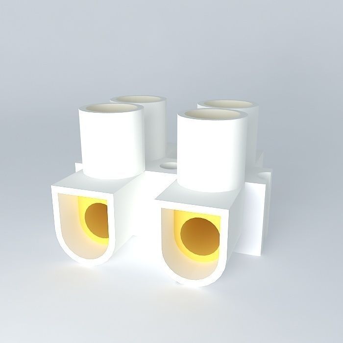 2 way screw terminal Free 3D model_1