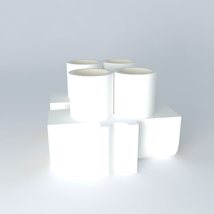 2 way screw terminal Free 3D model_2