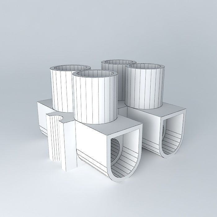 2 way screw terminal Free 3D model_4