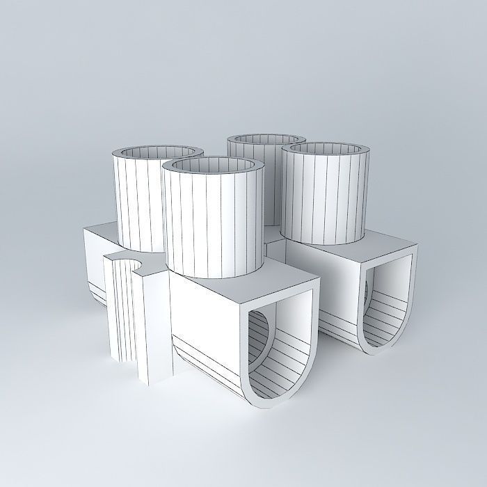 2 way screw terminal Free 3D model_3