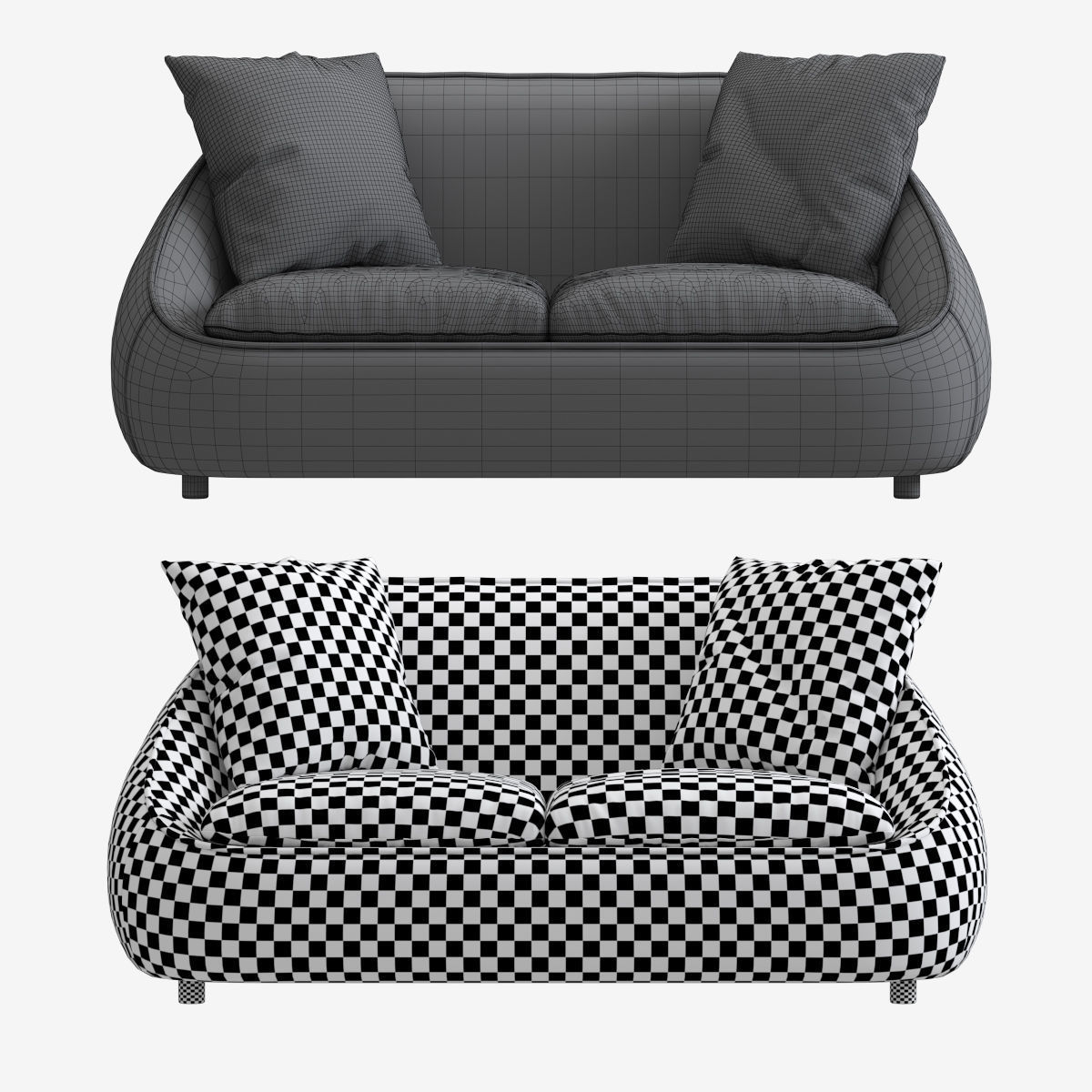 Sofa Safira 160x100x75 La Forma  Julia Grup 3D model_2
