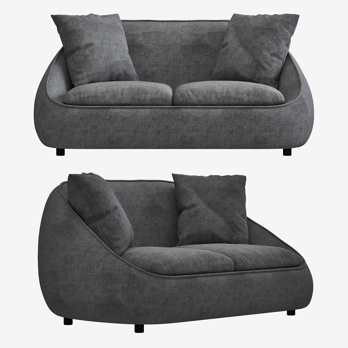 Sofa Safira 160x100x75 La Forma  Julia Grup 3D model_0