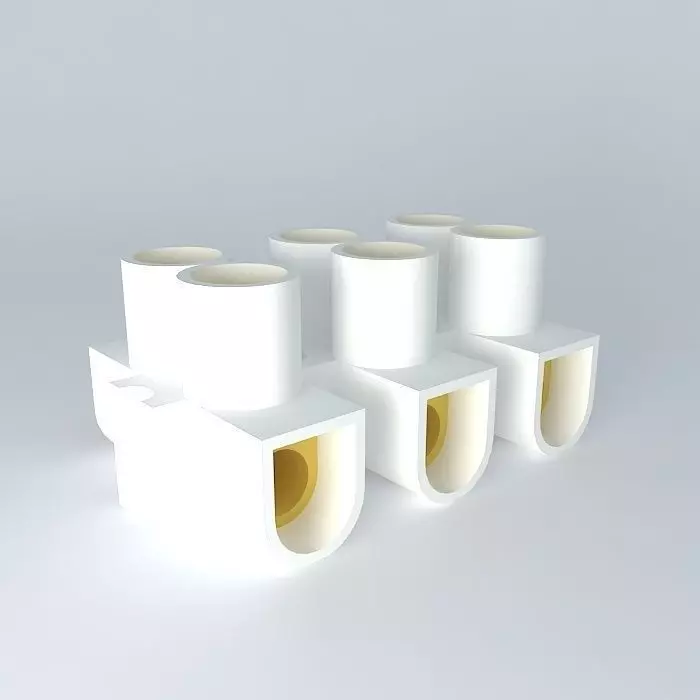 3 way screw terminal Free 3D model_0