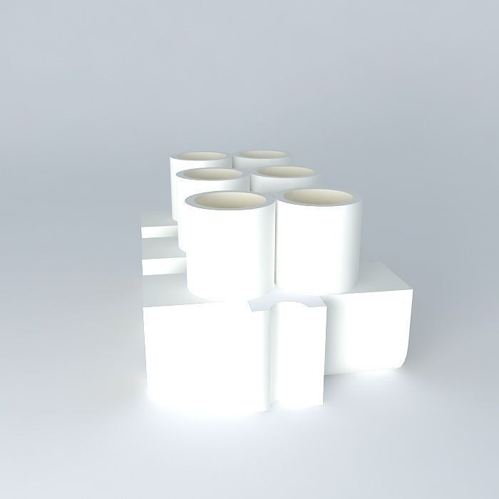 3 way screw terminal Free 3D model_2