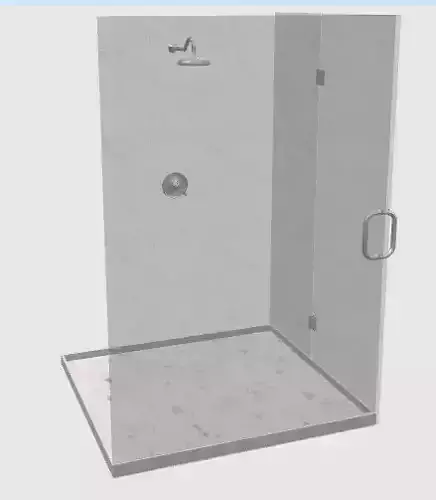 Walk in corner shower