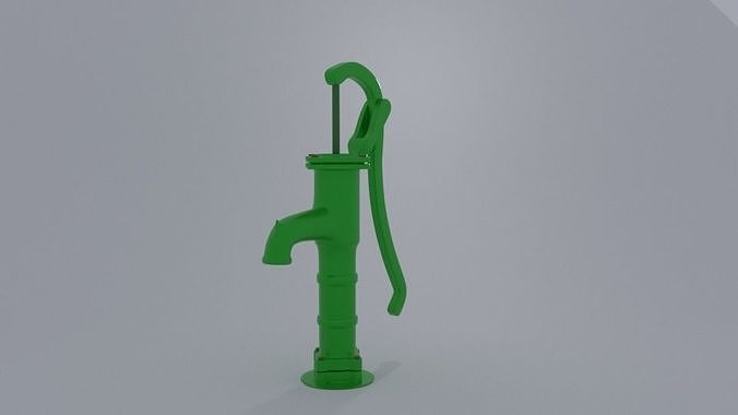 Cast Iron Hand Pump 3d Model Low-poly 3D model