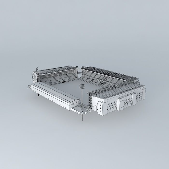Ewood Park Stadium Free 3D model_3