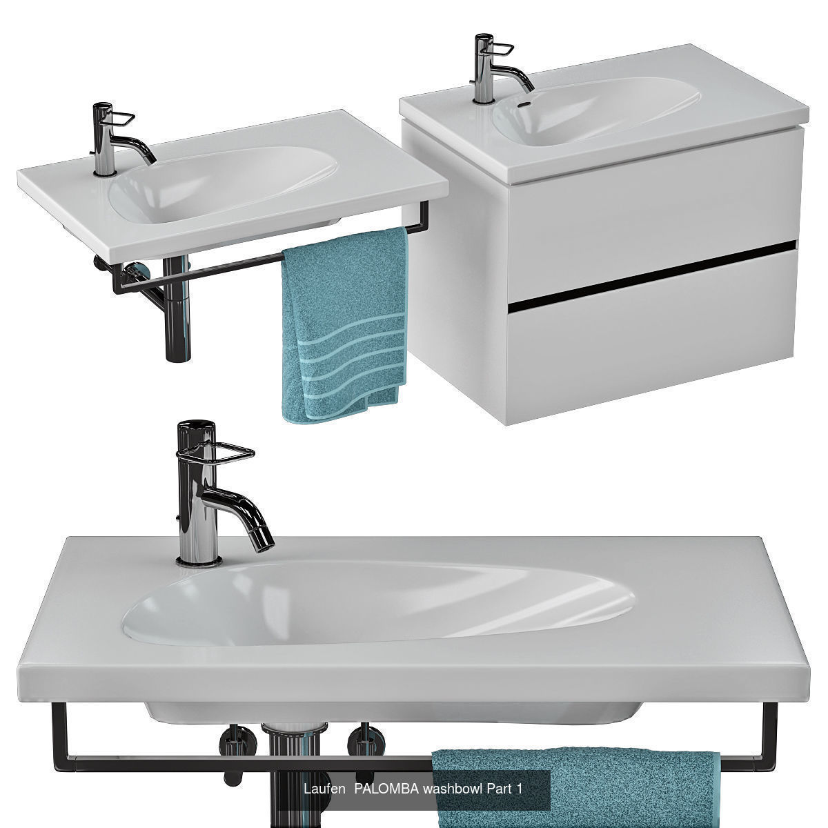 Laufen PALOMBA set 3D Model Collection_4