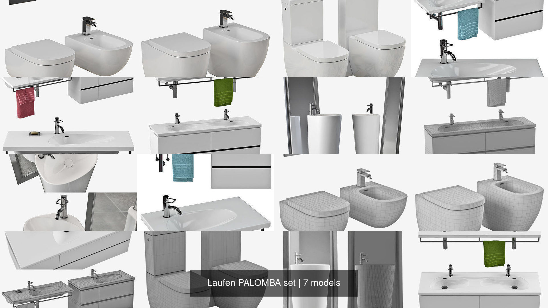 Laufen PALOMBA set 3D Model Collection_0