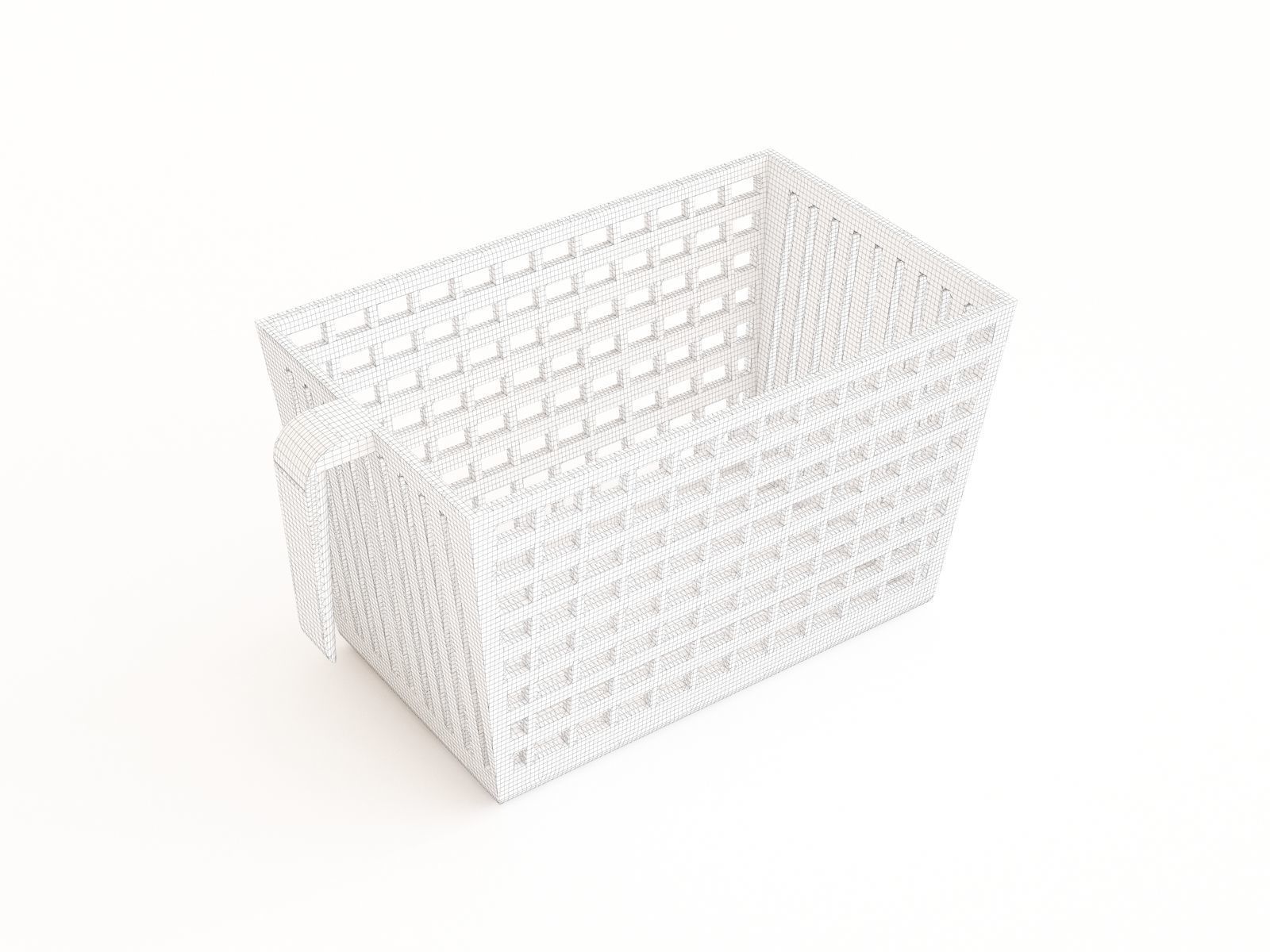 Plastic basket 19 3D model_1