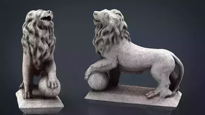 Lion with ball