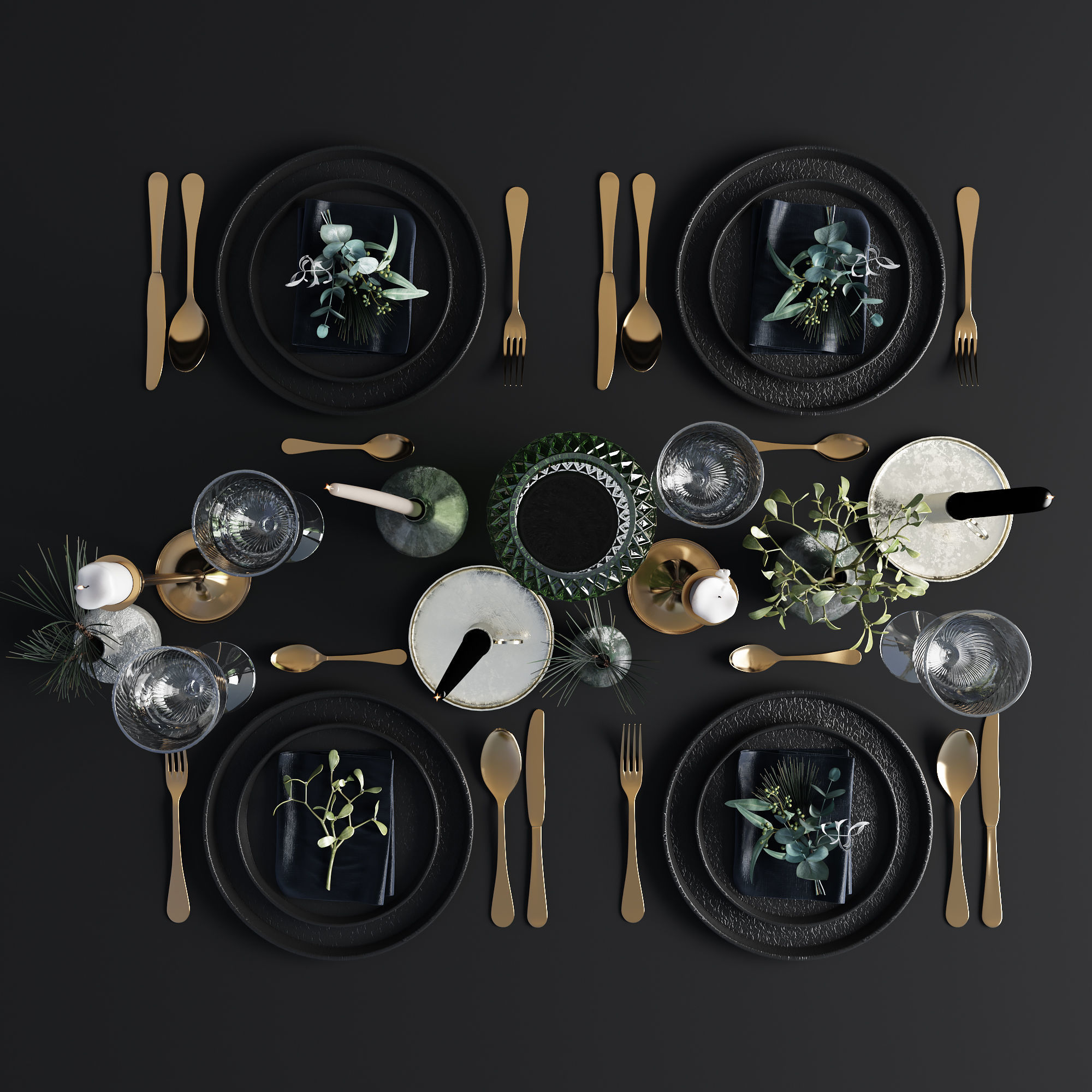 Table setting 001 3D model_6