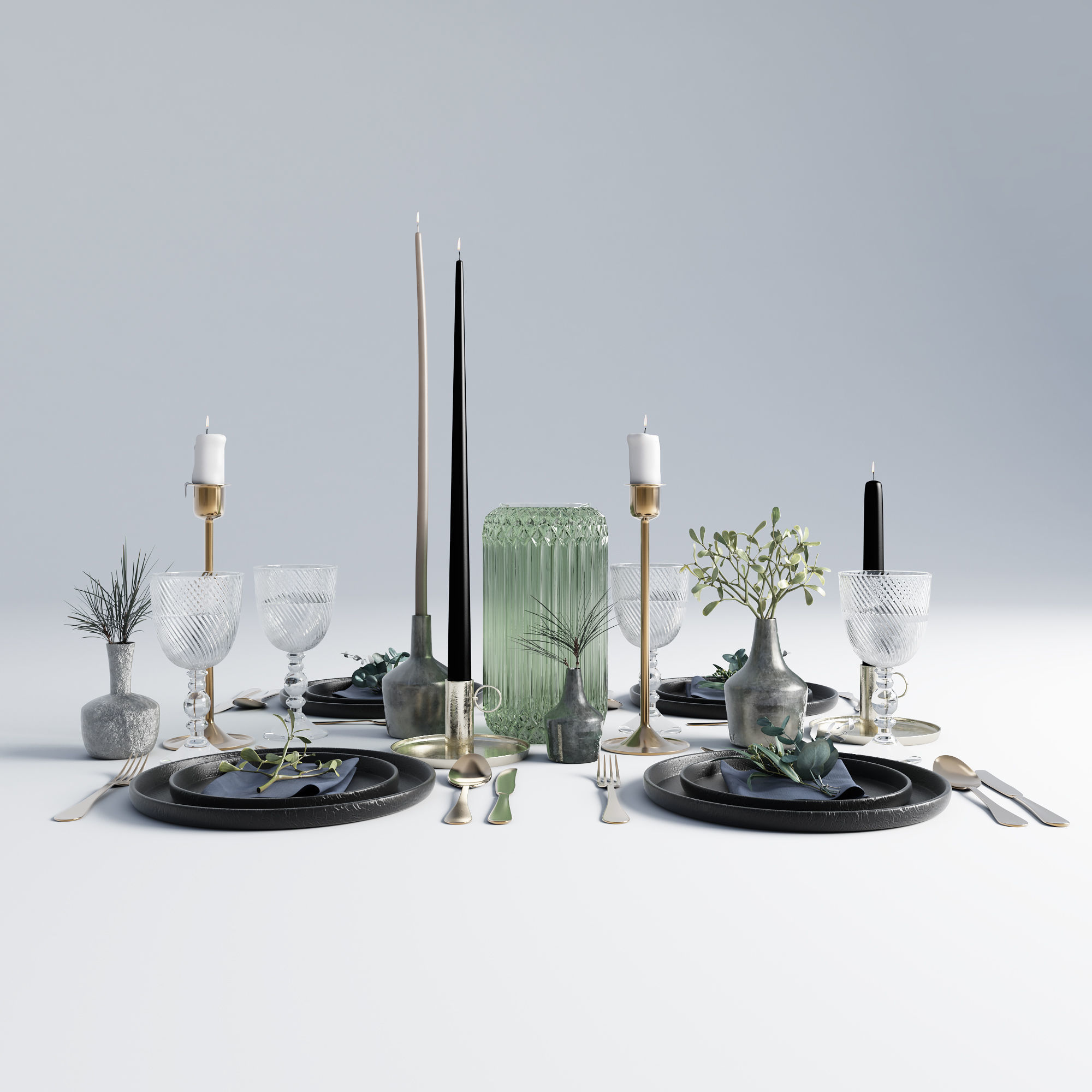 Table setting 001 3D model_4