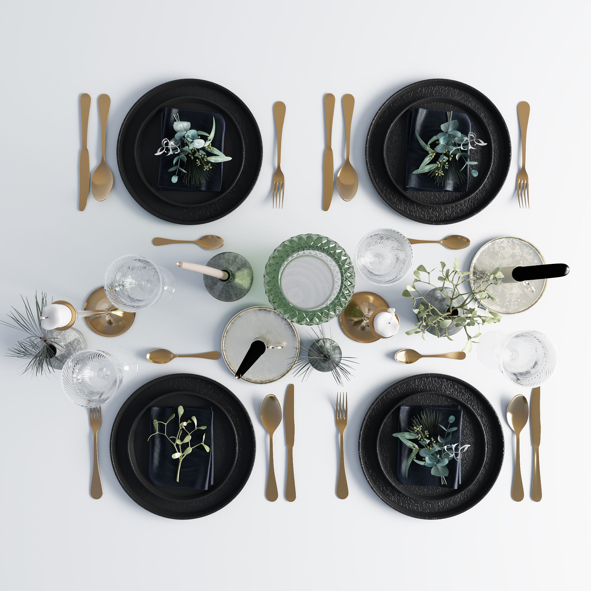 Table setting 001 3D model_7