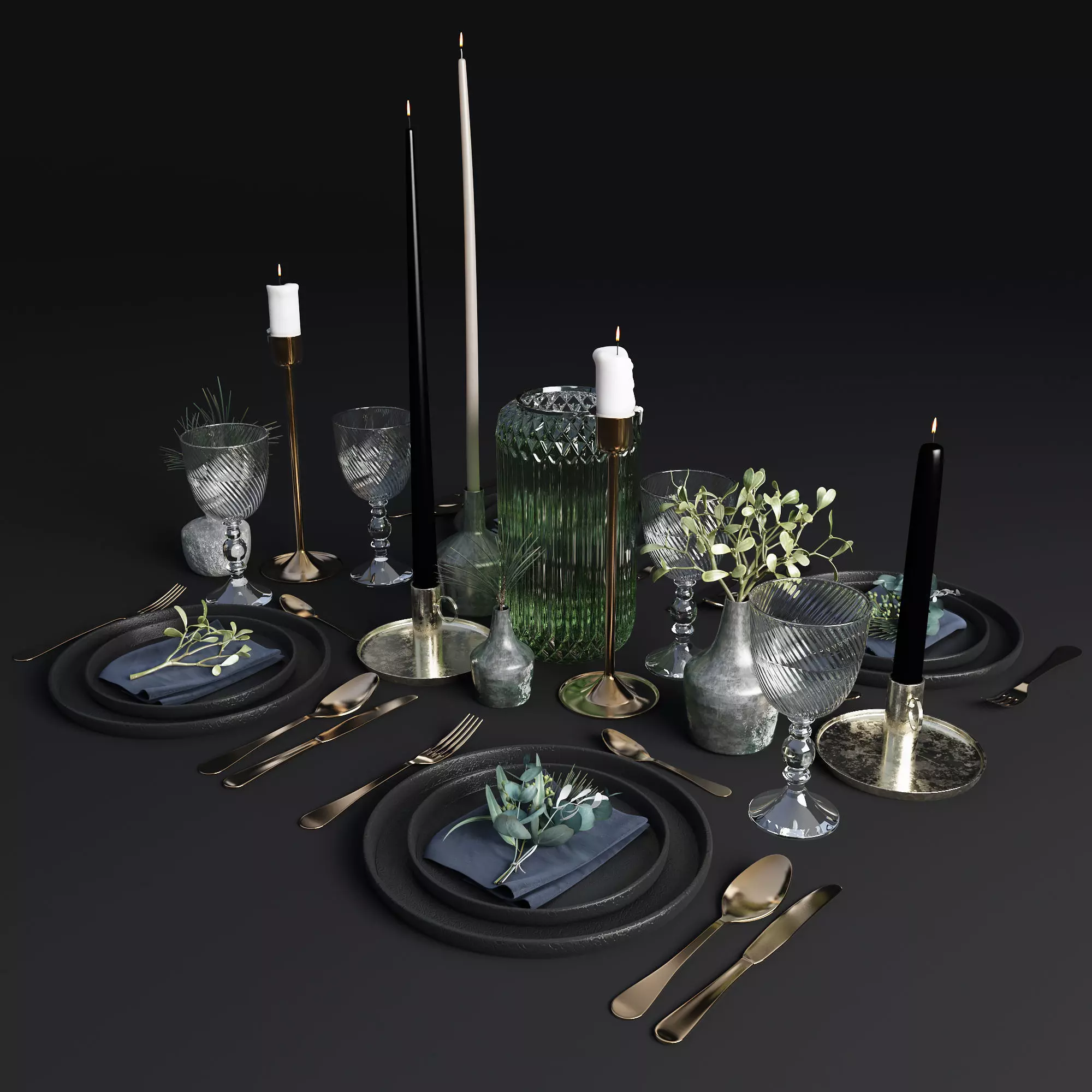 Table setting 001 3D model_0