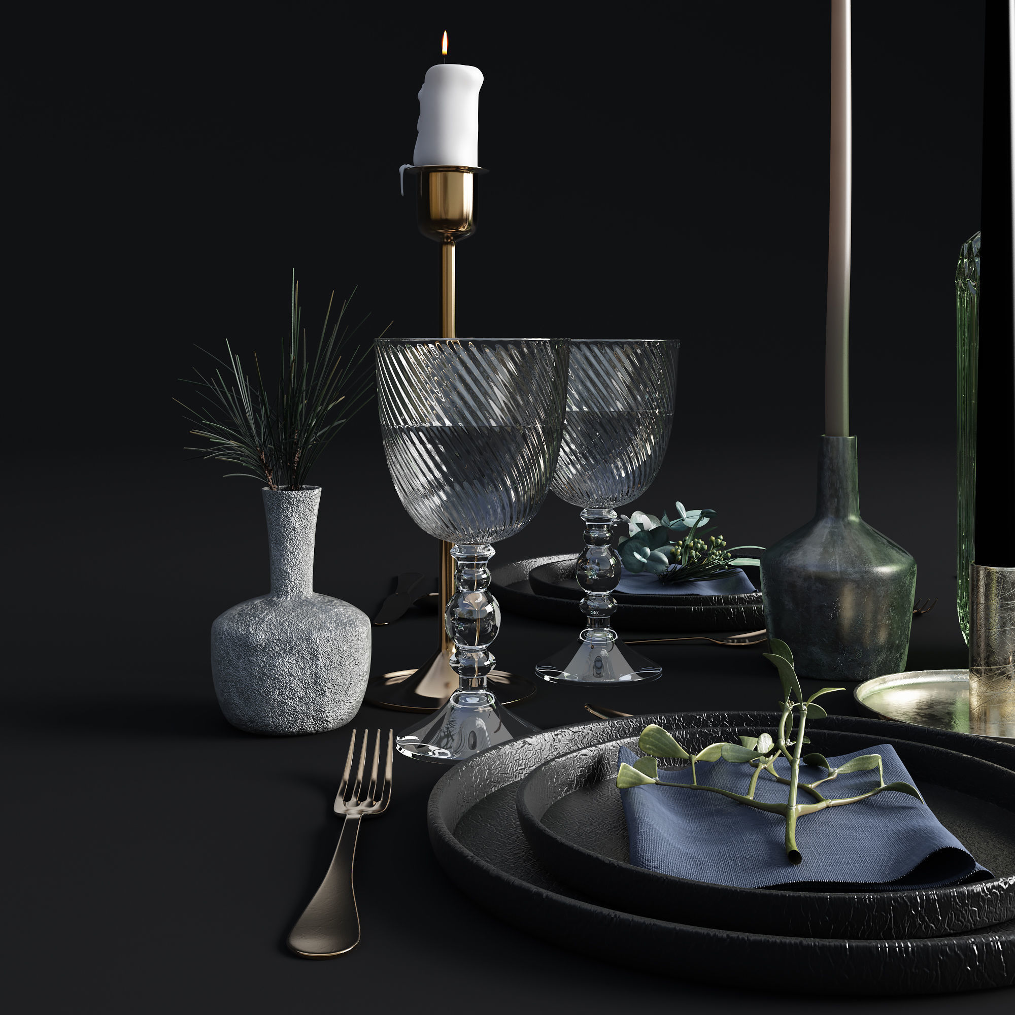 Table setting 001 3D model_13