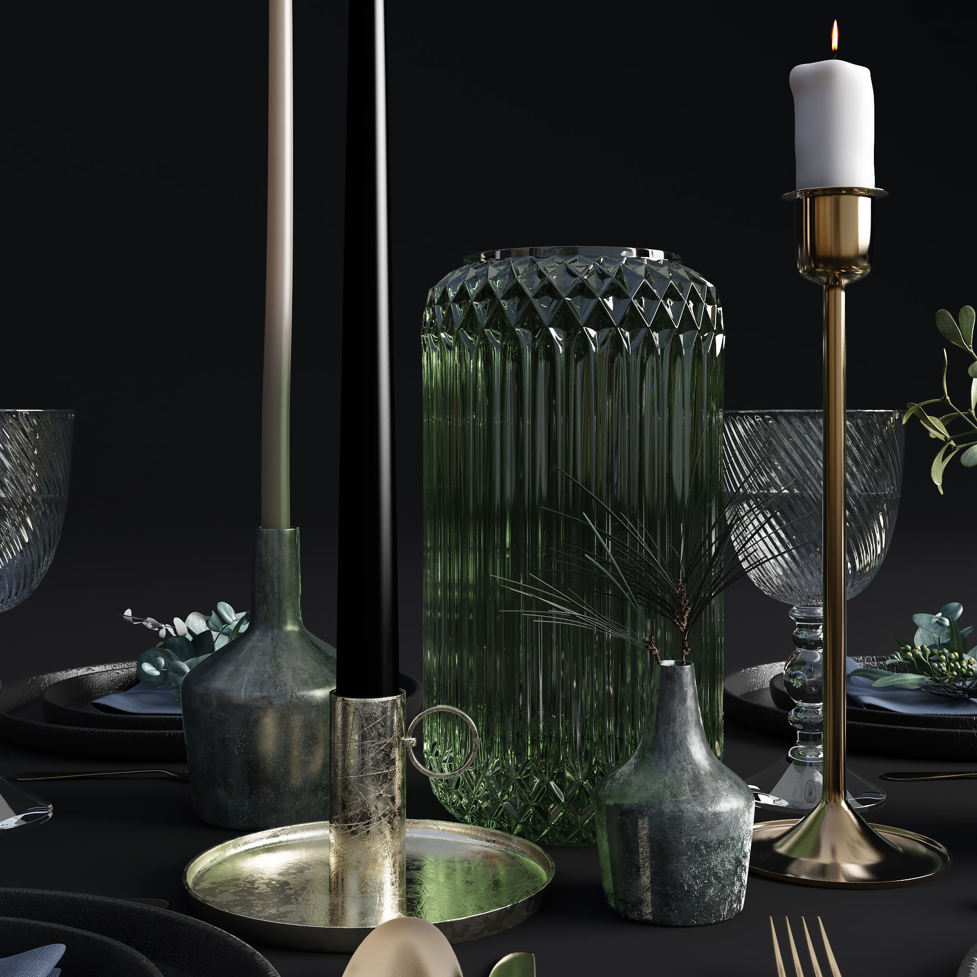 Table setting 001 3D model_11