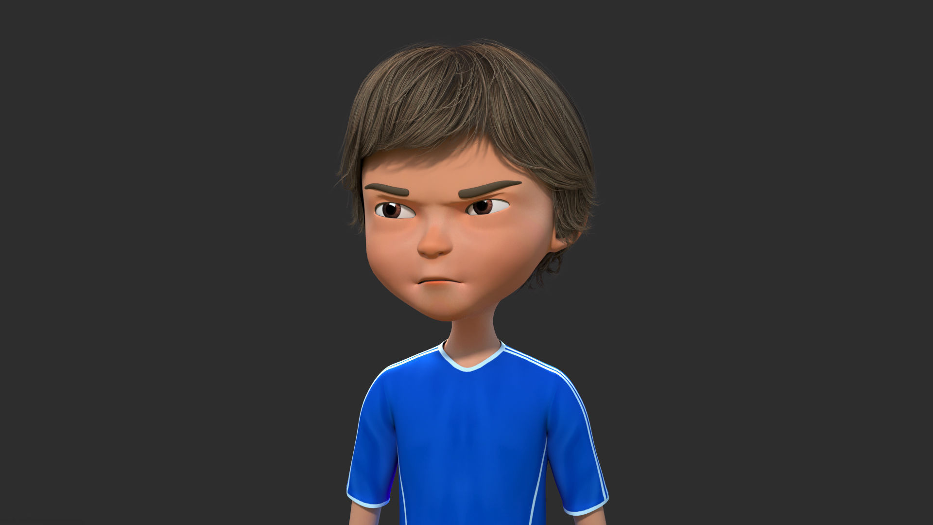 Cartoon boy 3D model_8