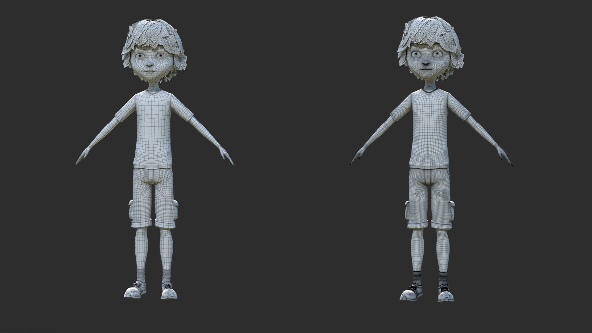 Cartoon boy 3D model_10