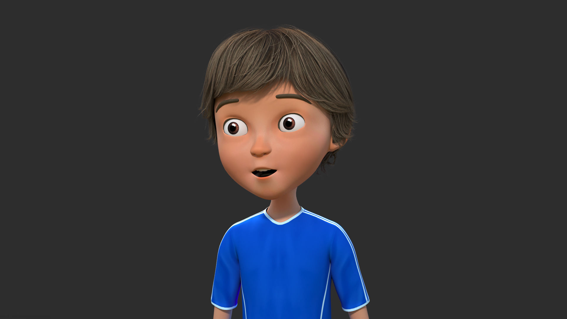 Cartoon boy 3D model_7