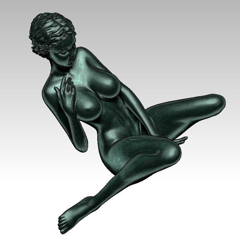Girl statue 3D print model_4
