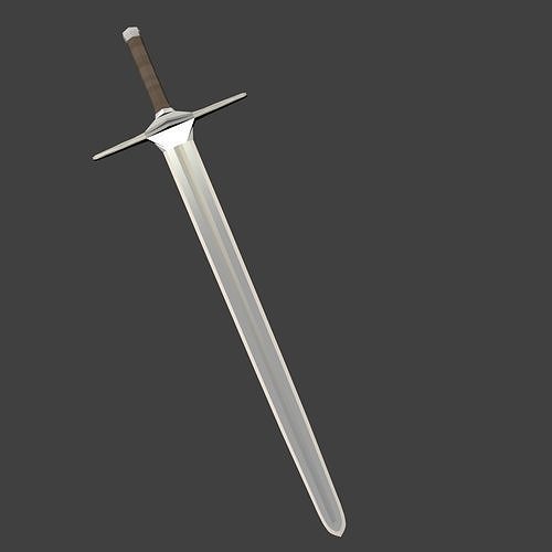 two-faced battle sword Free low-poly 3D model