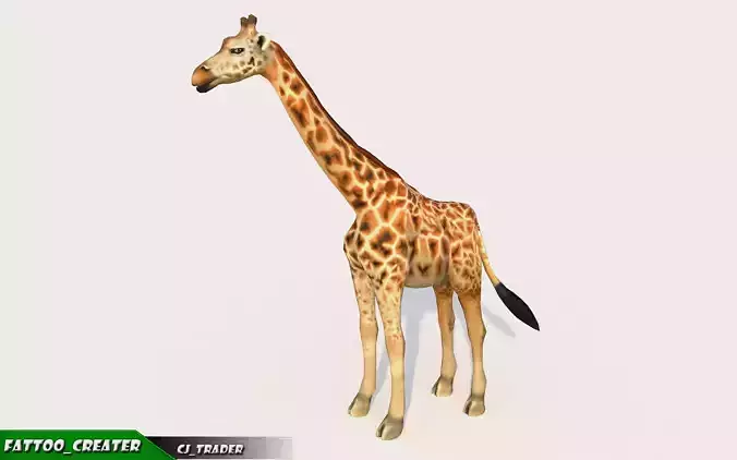 LowPoly Giraffe Animated 3d model Low-poly 3D model