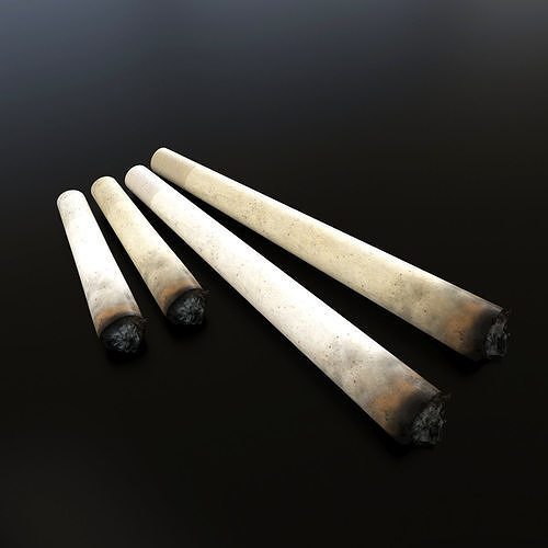 Burnt Marijuana joint 3D model