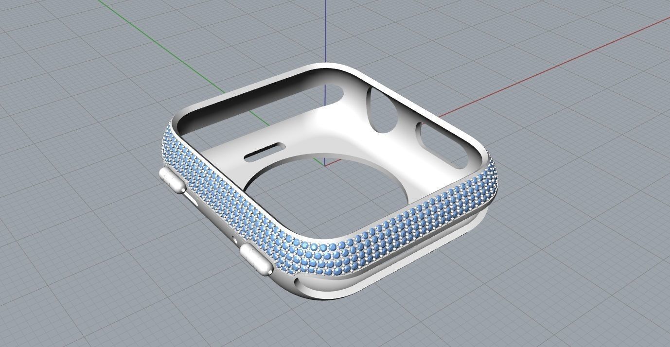 Iwacth 3 series Gold case 38mm 3D print model_7