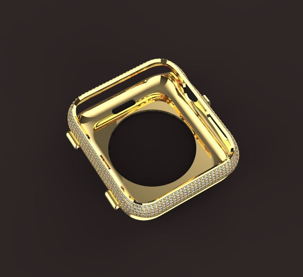 Iwacth 3 series Gold case 38mm 3D print model_4