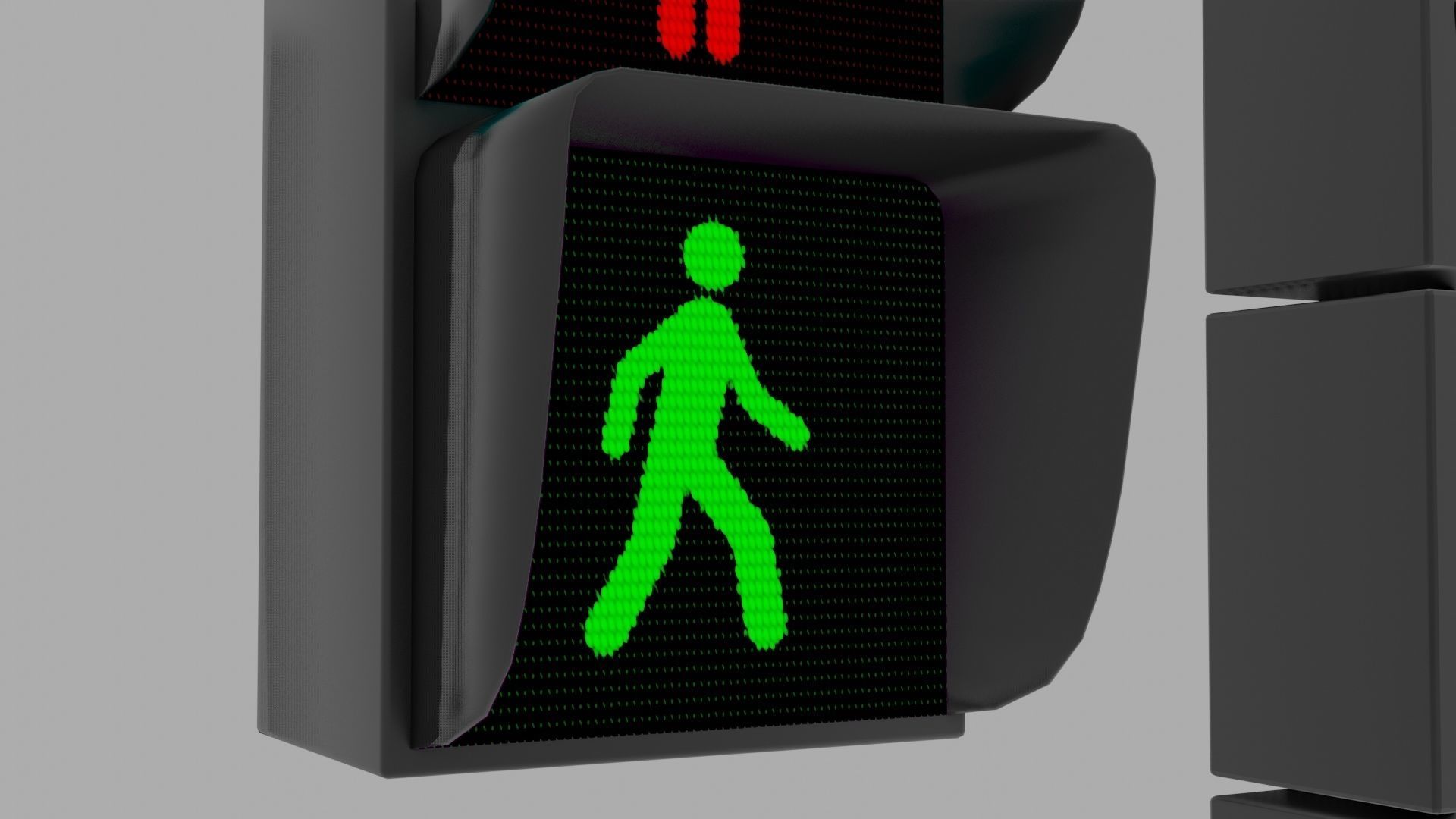 Traffic Lights Low-poly 3D model_3