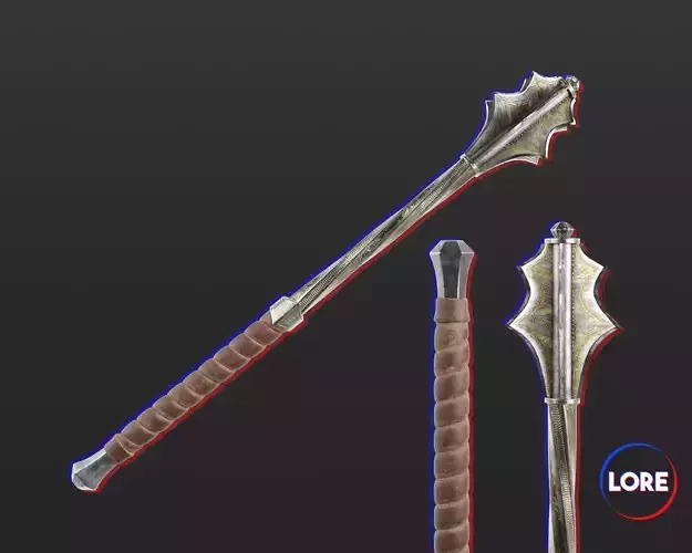 Medieval Noble Weapon Mace Low-poly 3D model