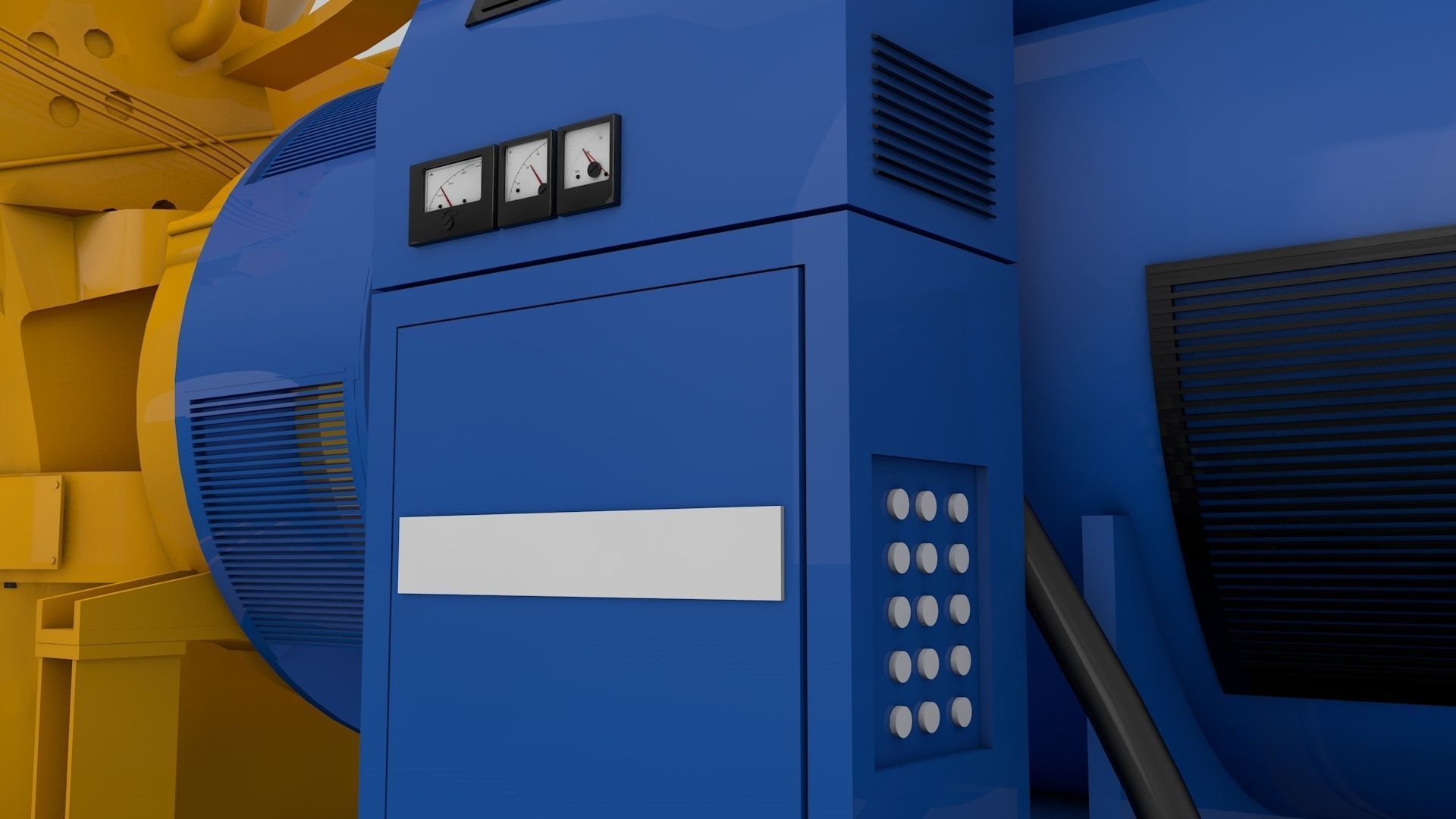 Diesel Engine and Generator and Transformer 3D model_11