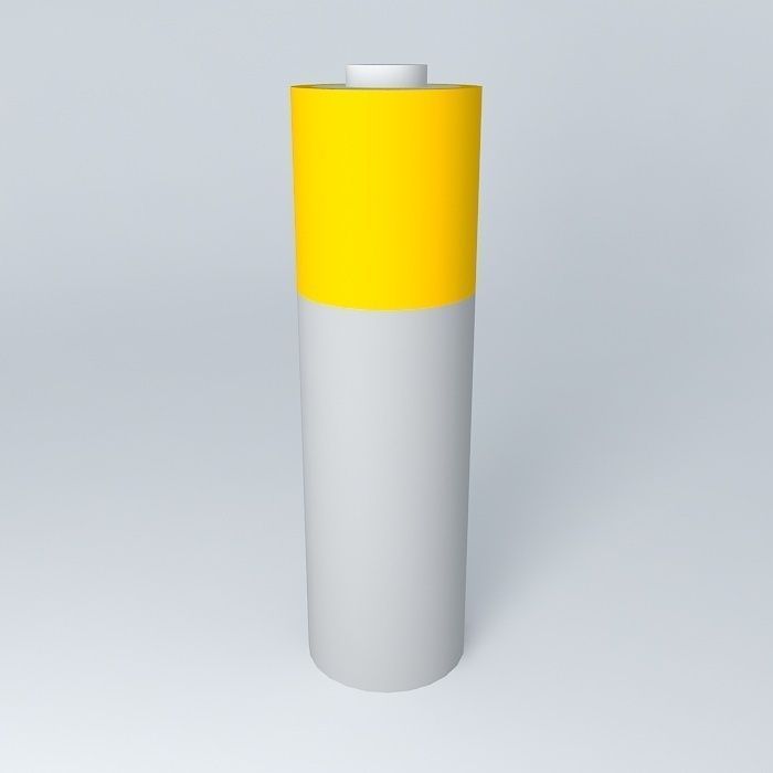 Battery cylindrical Free 3D model_1