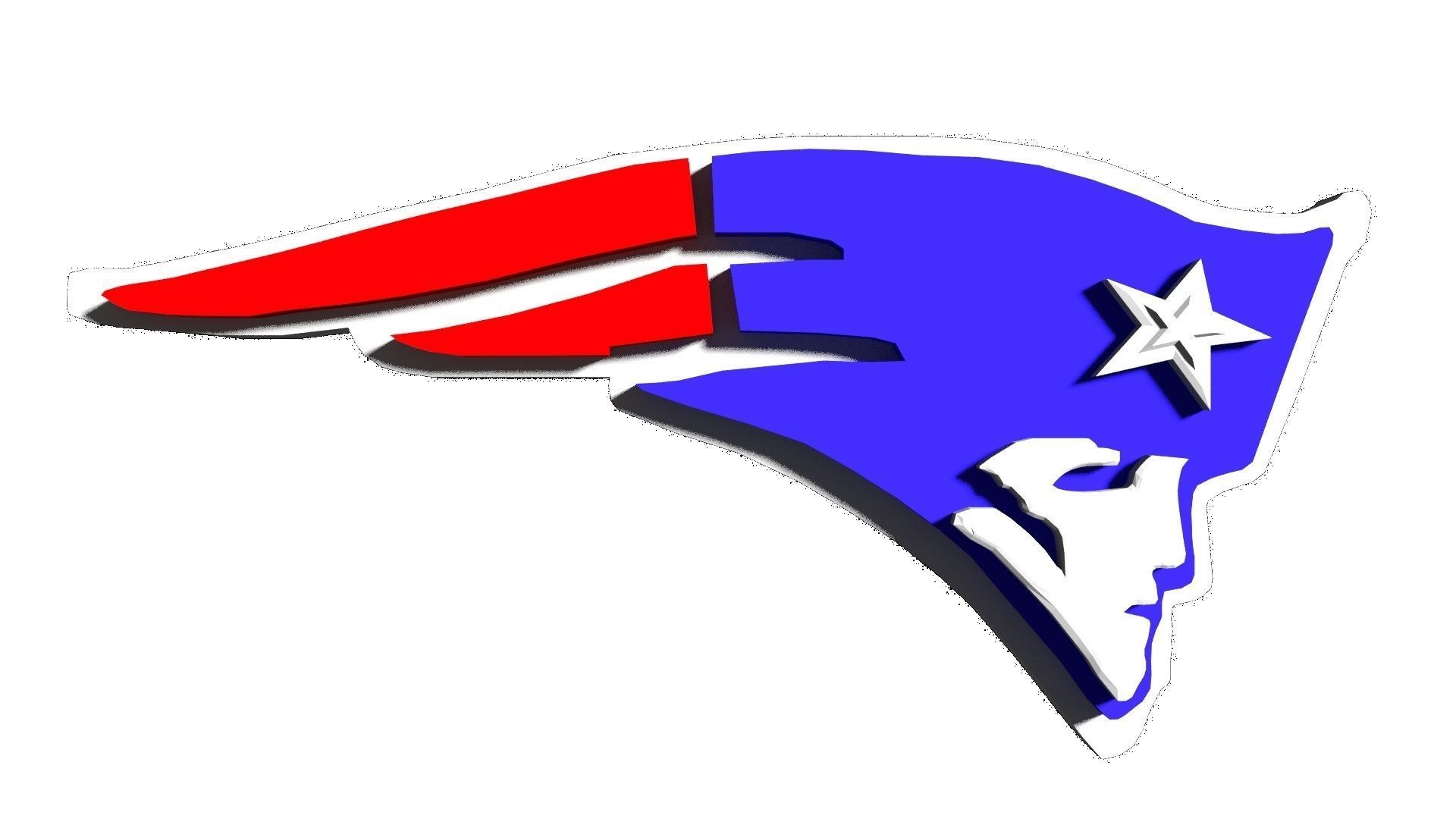 New England Patriots NFL team logo 3D model_1