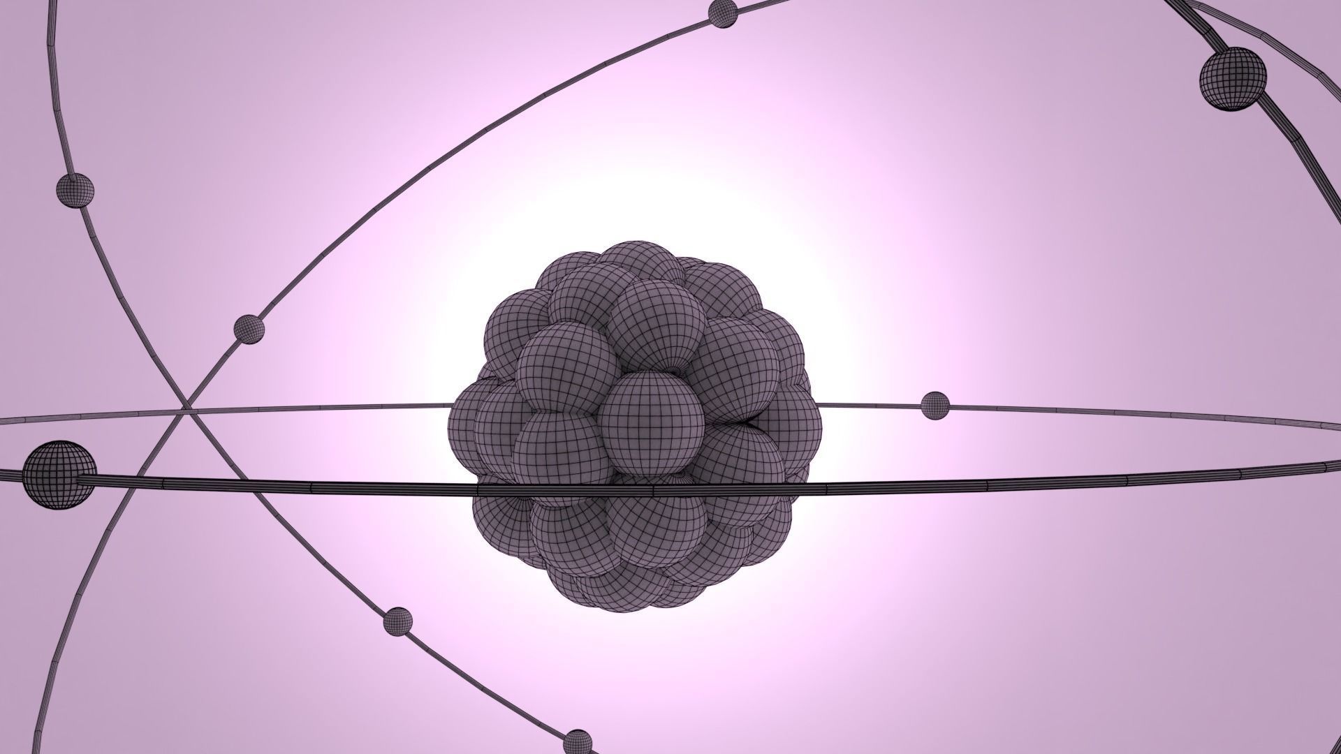 Atom in 3D 3D model_2
