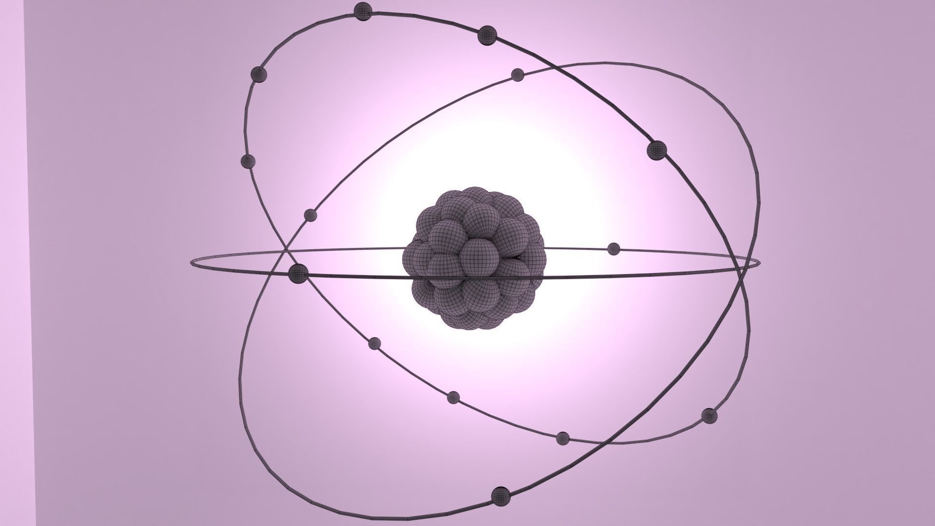 Atom in 3D 3D model_4